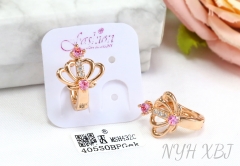 Earrings Artificial Gemstones Rose Gold