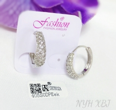 Earrings artificial gemstone dazzling