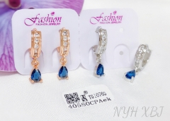 Pendant earrings artificial gemstone irregular