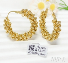 Earrings Gold Beaded