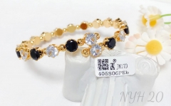 Bracelet Gold Artificial Gemstones