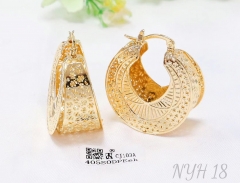 Earrings Gold Hollow