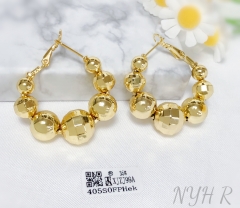 Earrings Gold Beaded