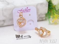 Earrings Rose Gold Artificial Gemstones