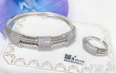 Bracelet and ring set gold/silver