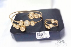 Bracelet Ring Set Gold/Silver Simple