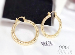 Earrings Gold Glossy