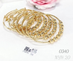 Bracelet set gold beads