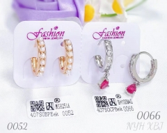 Earrings, artificial gemstone, irregular