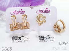 Earrings, Gold, Artificial Gemstones