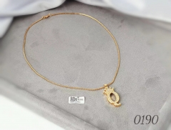 Necklace Gold Letter Q Pendant