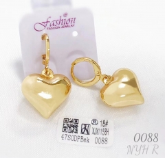 Pendant Earrings Heart Shape Mirror