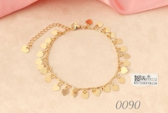 Bracelet Gold Heart Shape Polished