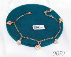 Bracelet Gold Heart Pendant