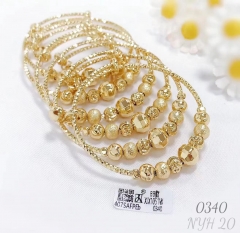 Bracelet set gold beads