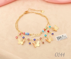 Bracelet Gold Butterfly Pendant