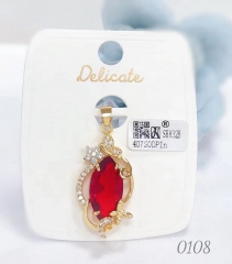 Pendant Gold Artificial Gemstone