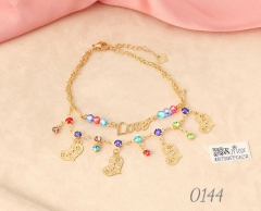 Bracelet Gold Heart Pendant