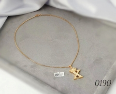 Necklace Gold Letter X Pendant