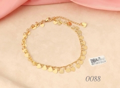 Bracelet Gold Heart Shaped Sequins