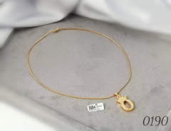 Necklace Gold Letter O Pendant