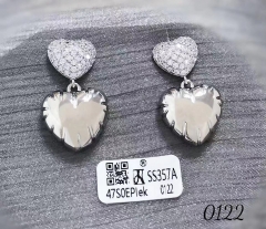 Earrings Heart Shape Gold/Silver