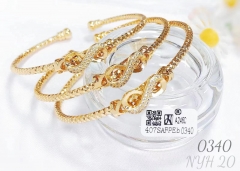 Bracelet set, gold, daily wear