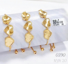 Bracelet set gold heart shape