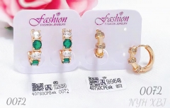 Earrings, artificial gemstone, irregular