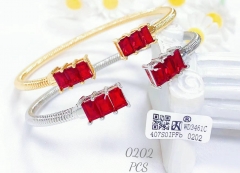 Bracelet Red Zirconia Thread