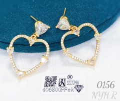 Earrings Heart Shape Gold/Silver