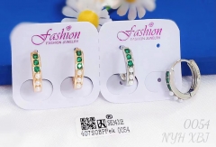 Earrings, artificial gemstone, irregular