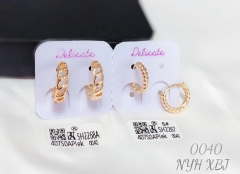 Earrings Gold Glossy