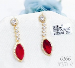 Earrings Red Zirconia Gorgeous