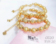 Bracelet set gold beads