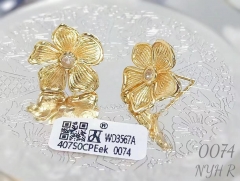 Earrings Gold/Silver Flower Model