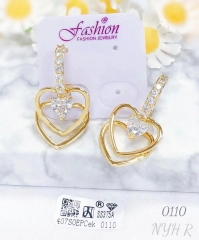 Earrings Heart Model New Gold/Silver