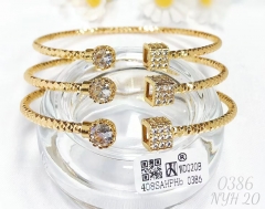 Bracelet Set Gold Square Brick Stone