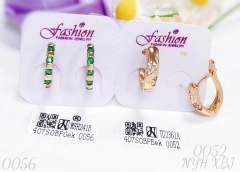 Earrings Gold Artificial Gemstones