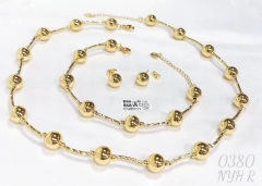 Jewelry set gold beads