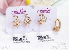 Earrings Gold artificial gemstones