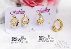 Earrings Gold Artificial Gemstones