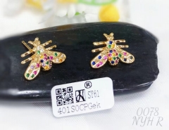 Earrings Gold Fancy Color Diamond