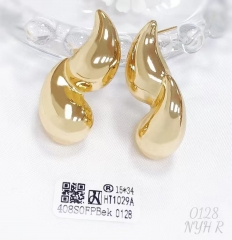 Earrings Gold Glossy