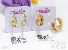 Earrings Gold Artificial Gemstones