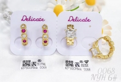 Earrings Gold Artificial Gemstones