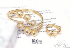 Bracelet Ring Set Gold Bead Model