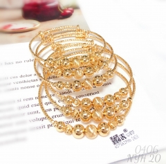 Bracelet set gold beads