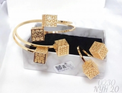 Bracelet Ring Set Gold/Silver  Block Model