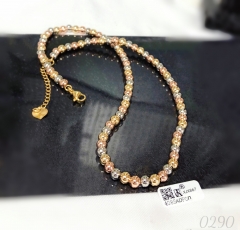 Necklace Beaded Silver/Gold/Rose Gold